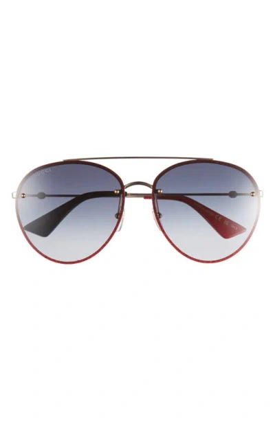 Gucci 62mm Round Sunglasses In Brown