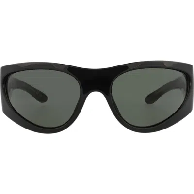 Gucci 63mm Wrap Sunglasses In Black