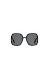 Gucci 58mm Square Rectangle Sunglasses In Gray