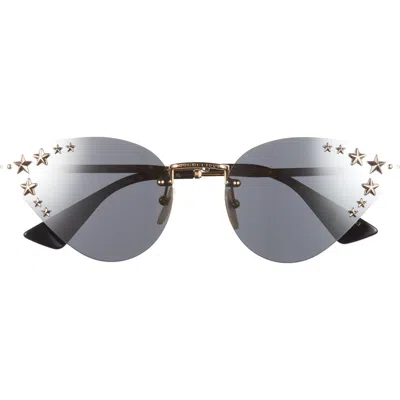 Gucci 64mm Cat Eye Sunglasses In Metallic