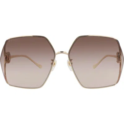 Gucci 64mm Oversize Square Sunglasses In Multi