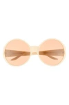 Gucci Round Sunglasses In Beige Beige Brown
