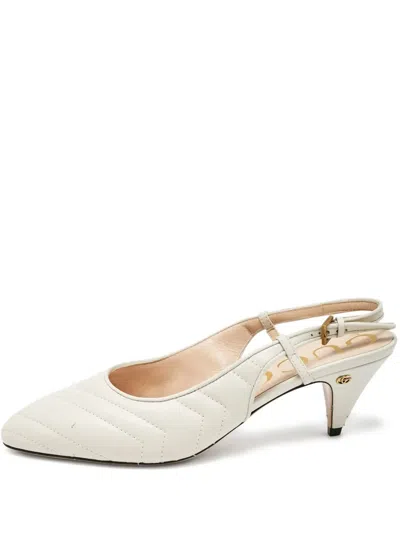 Pre-owned Gucci 65mm Marmont Slingback Pumps