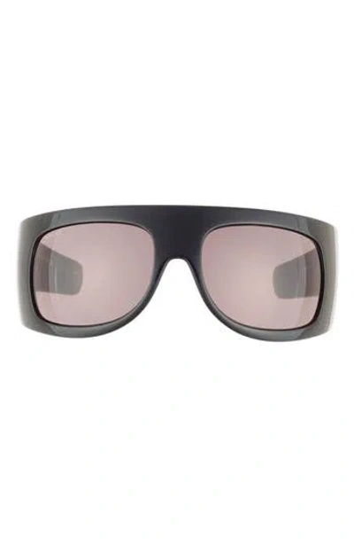 Gucci 66mm Shield Sunglasses In Black Black Grey