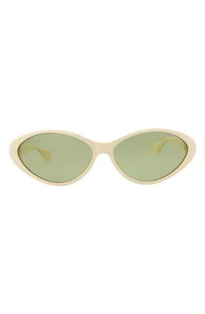 Gucci 67mm Cat Eye Sunglasses In Green