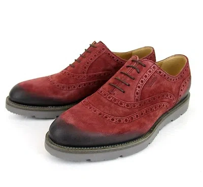 Pre-owned Gucci $695 Authentic  Mens Suede Dress Shoes Oxford W/logo, 322483 6123 In Red