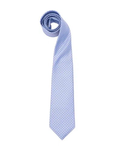 Gucci `7.0 Jacquard` Tie In Blue
