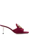 Gucci Blondie 70mm Interlocking G Mules In Purple