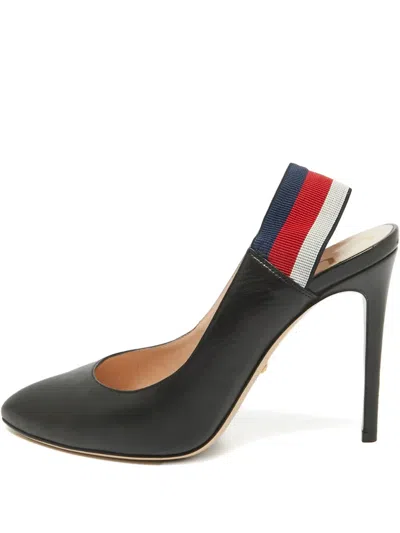 Pre-owned Gucci 70mm Leather Slingback Pumps