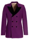 Gucci Purple Double-breasted Blazer In Purple