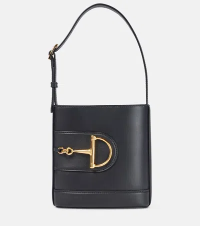 Gucci 73 Small Leather Bucket Bag In Black