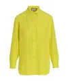 Gucci Crepe De Chine And Silk Shirt In Yellow