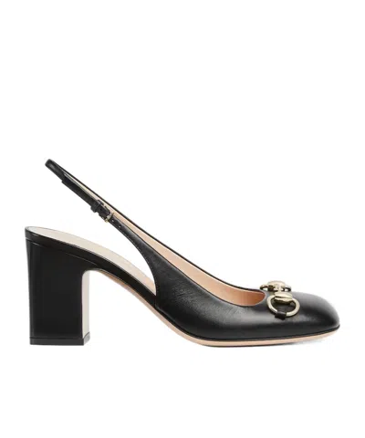 Gucci Women Horsebit Pumps In Black