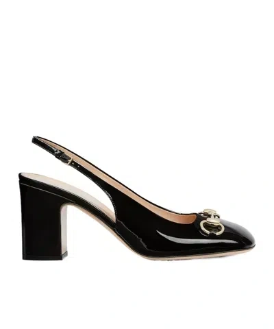 Gucci Women Horsebit Pumps In Black