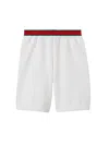 Gucci White Short With Web Ribbon In White
