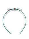Gucci Web Stripe Headband In White