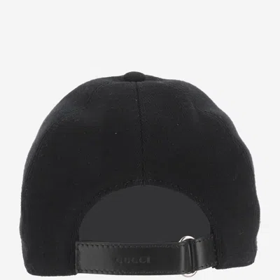 Gucci 817507 Wool Baseball Cap In Black