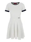 Gucci Fabric Dress With Intarsia In Multicolor