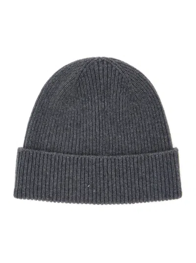 Gucci 834190 Cashmere Ribbed-knit Beanie In Gray