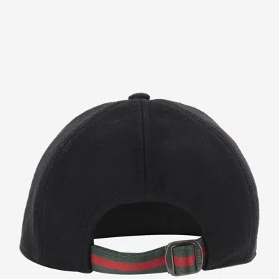 Gucci 843010 Wool Baseball Cap In Black