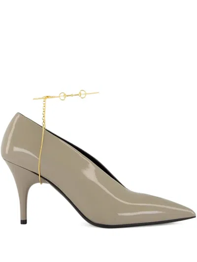 Gucci 85mm 97 Pumps In Gray