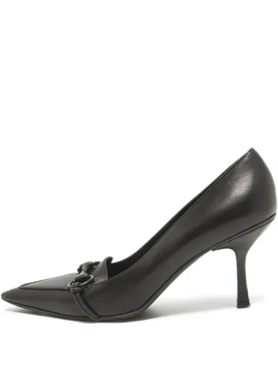 Pre-owned Gucci 85mm Horsebit Pumps