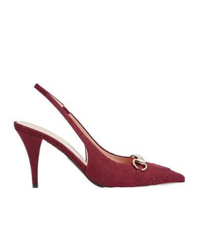 GUCCI 85MM HORSEBIT SLINGBACK PUMPS