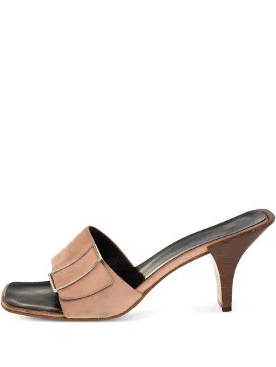 Pre-owned Gucci 85mm Leather Heeled Sandals