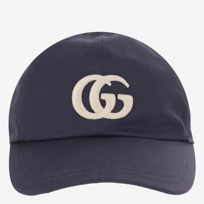 Gucci 871372 Logo-embroidered Cotton Baseball Cap In Blue