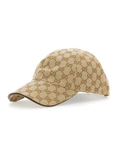 Gucci 875733 Gg Motif Baseball Cap In Brown