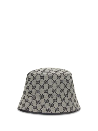 Gucci 8757403hbnh Gg Canvas Bucket Hat In Blue