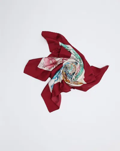 Gucci 90 Floral Silk Scarf