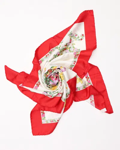 Gucci 90 Silk Scarf In White