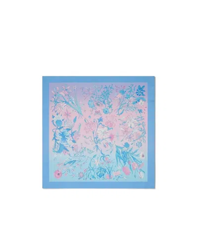 Gucci 90 X 90 Project Printed Silk Carr In Blue