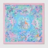 Gucci 90 X 90 Project Printed Silk Carré In Blue
