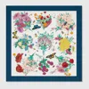Gucci 90 X 90 Project Printed Silk Carré In Blue