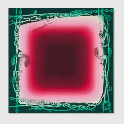 Gucci 90 X 90 Project Printed Silk Carré In Pink