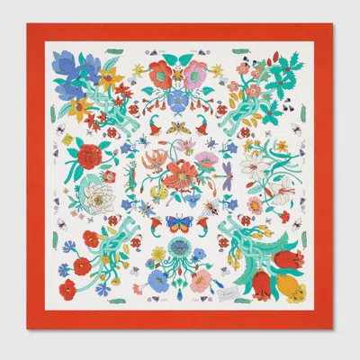 Gucci 90 X 90 Project Printed Silk Carré In Multi