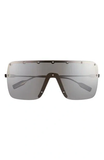 Gucci 99mm Shield Sunglasses In Gold Silver Grey