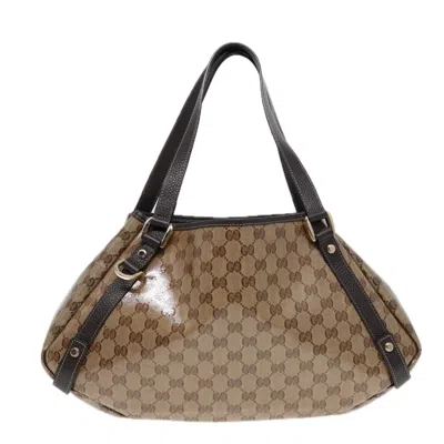 Pre-owned Gucci Abbey Beige Canvas Tote Bag ()