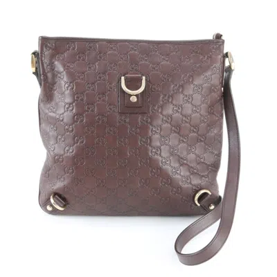 Pre-owned Gucci Abbey Brown Leather Shoulder Bag ()