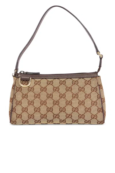 Pre-owned Gucci Abbey Pochette Shoulder Bag In Brown