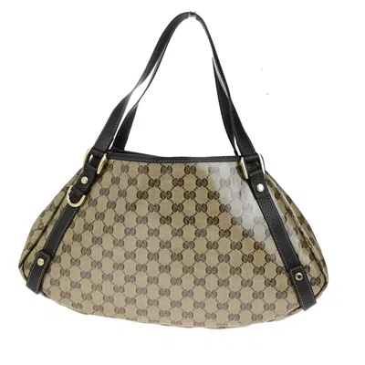 Pre-owned Gucci Abbey Shoulder Bag (outlet) Gg Coated Canvas Brown Canvas Handbag ()