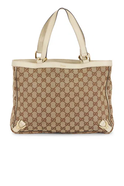 Pre-owned Gucci Abbey Tote Bag In Sand