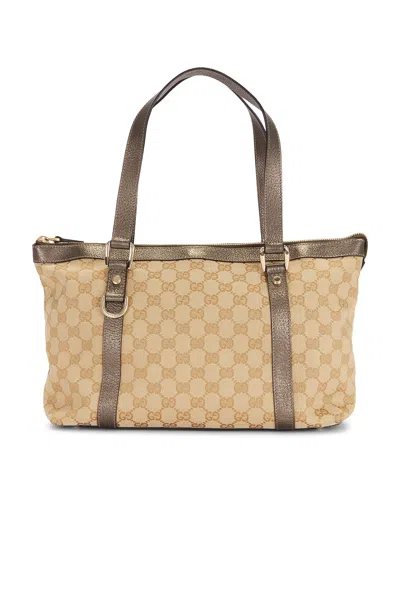 Pre-owned Gucci Abbey Tote Bag In Brown