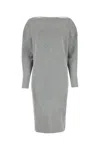 Gucci Abito In Misto Lana Stretch Grigia Donna