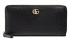 Gucci Bi-color Gg Marmont Zip Around Wallet In Black