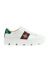Gucci Ace Embroidered Leather Sneaker In White
