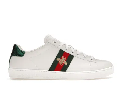 Pre-owned Gucci Ace Bee (women's) Sneakers In White