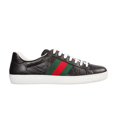 Pre-owned Gucci Ace 'black Logo'